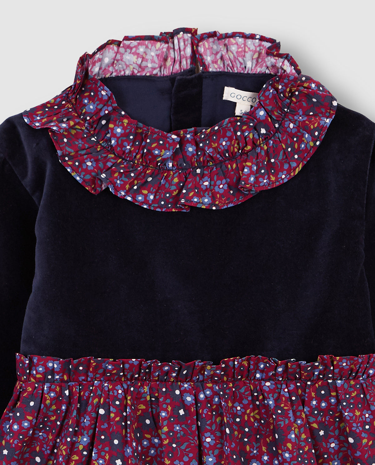 Vestido Terciopelo Y Estampado
