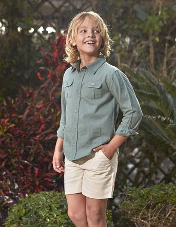 Camisa de cuadro bolsillos