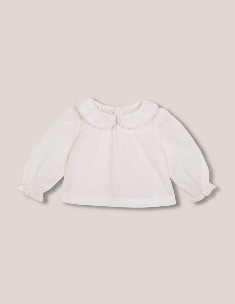 Camisa Bebe Cuello Volante Acabado En Ti