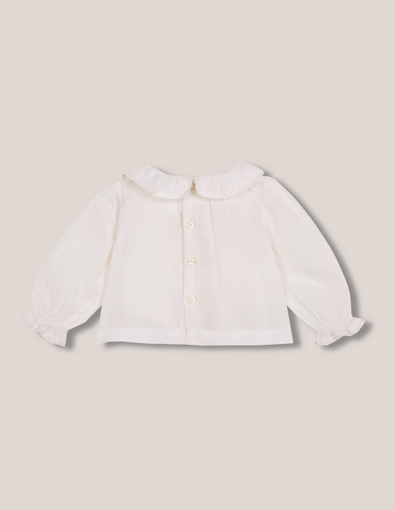 Camisa Bebe Cuello Volante Acabado En Ti