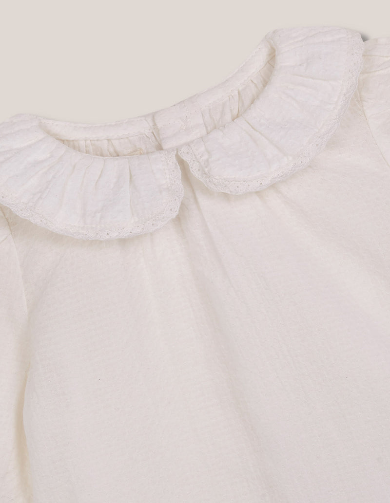 Camisa Bebe Cuello Volante Acabado En Ti