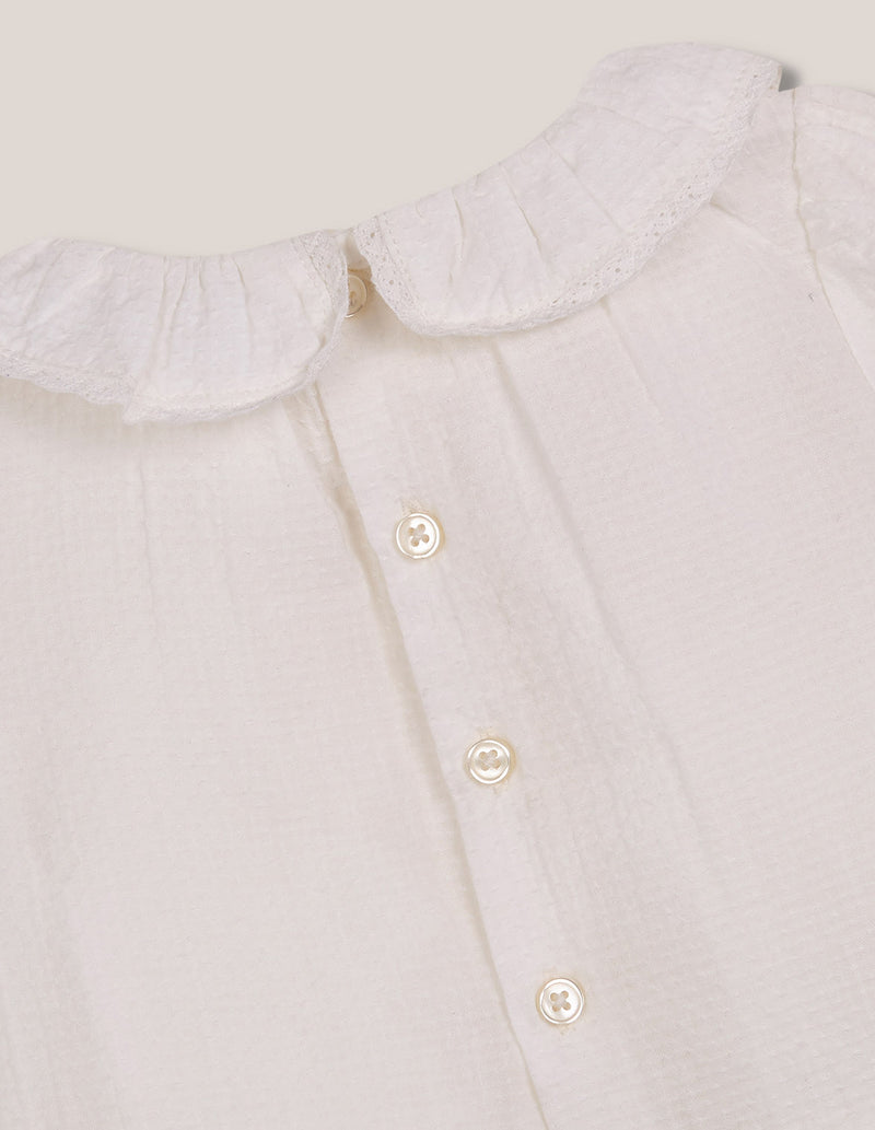 Camisa Bebe Cuello Volante Acabado En Ti
