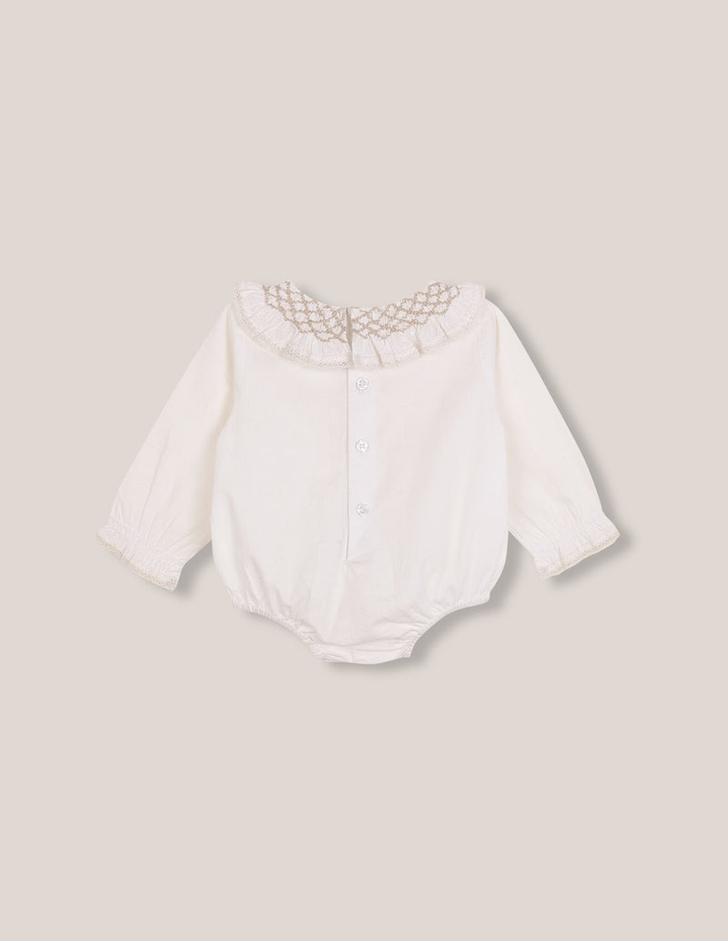 Camisa Body Con Cuello Smock