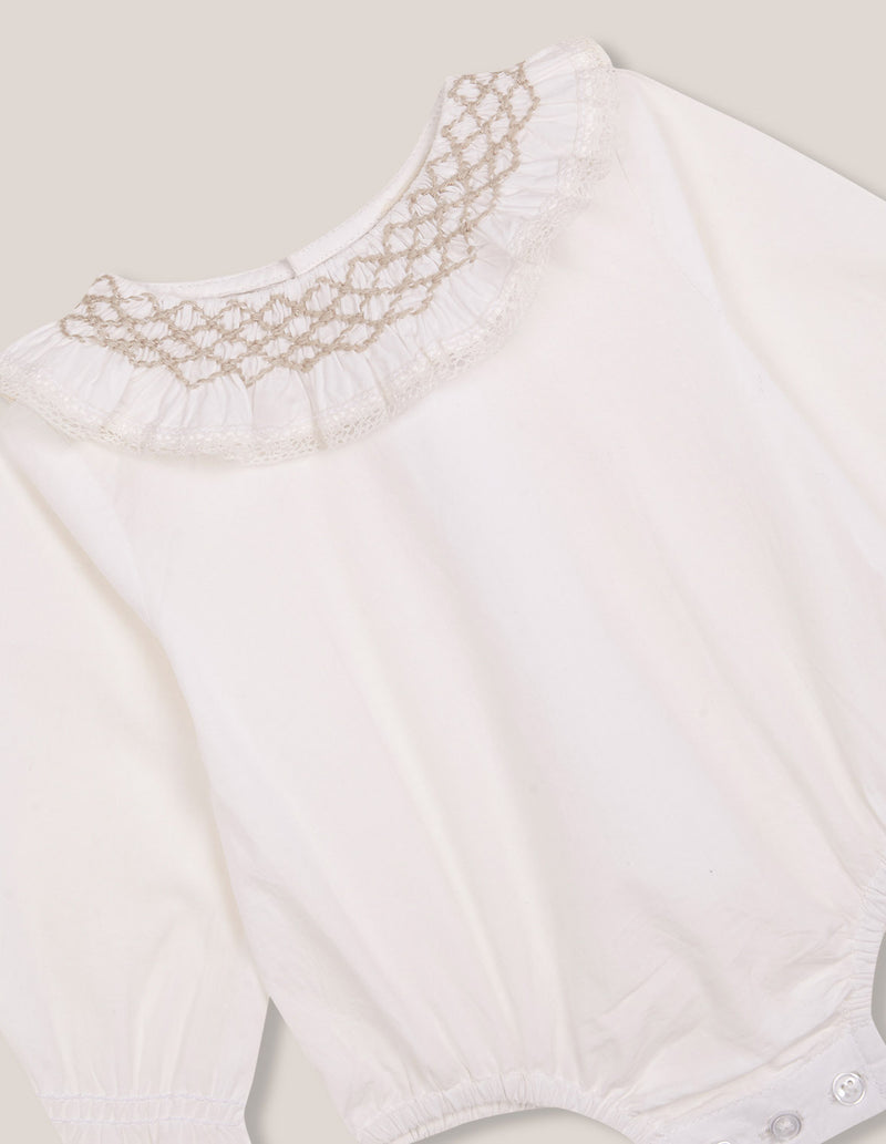 Camisa Body Con Cuello Smock
