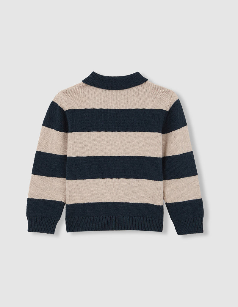 Suéter polo de rayas
