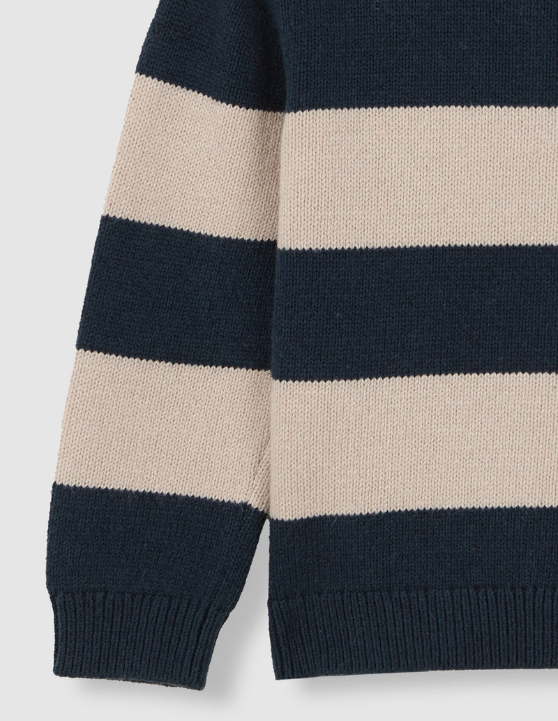 Suéter polo de rayas