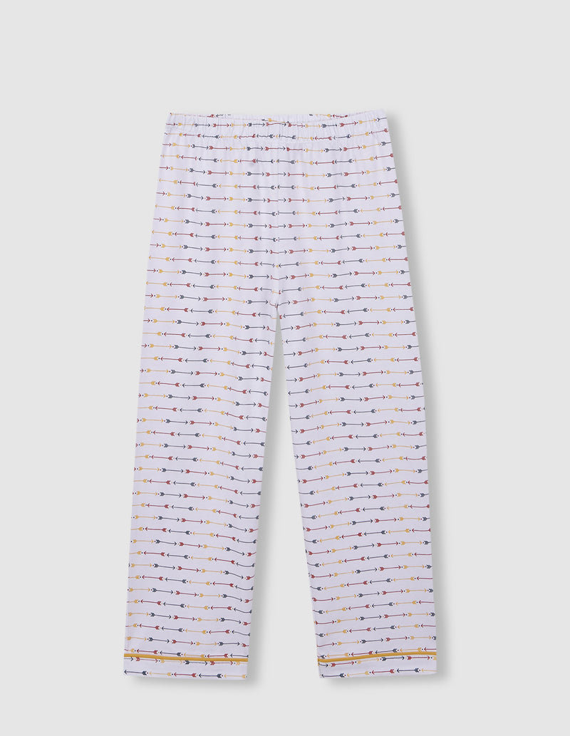 Pijama estampado con vivo a contraste