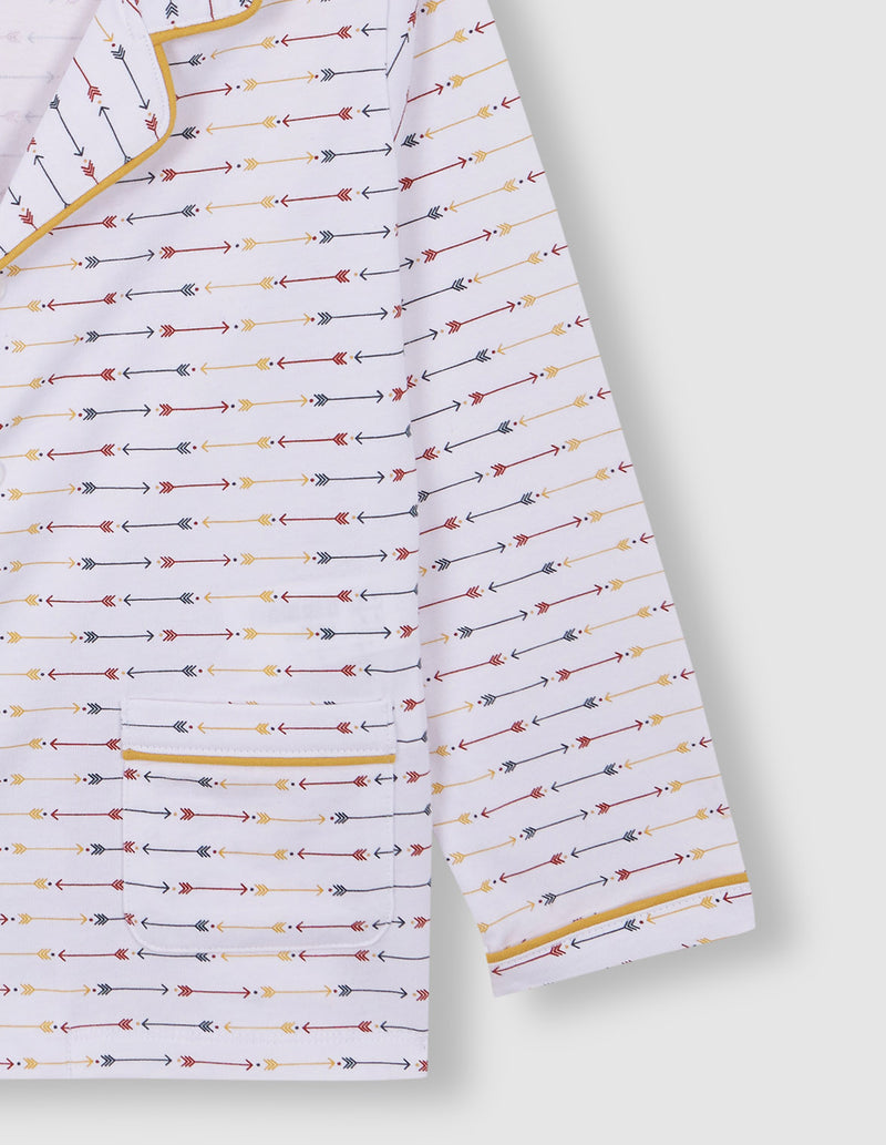 Pijama estampado con vivo a contraste