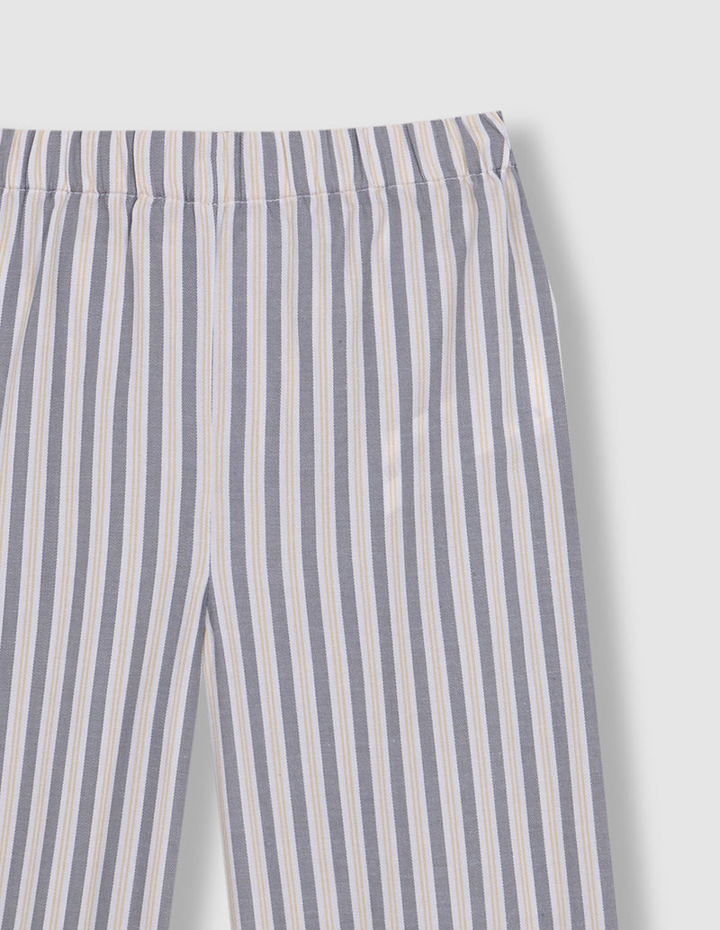 Pijama De Rayas Con Contraste