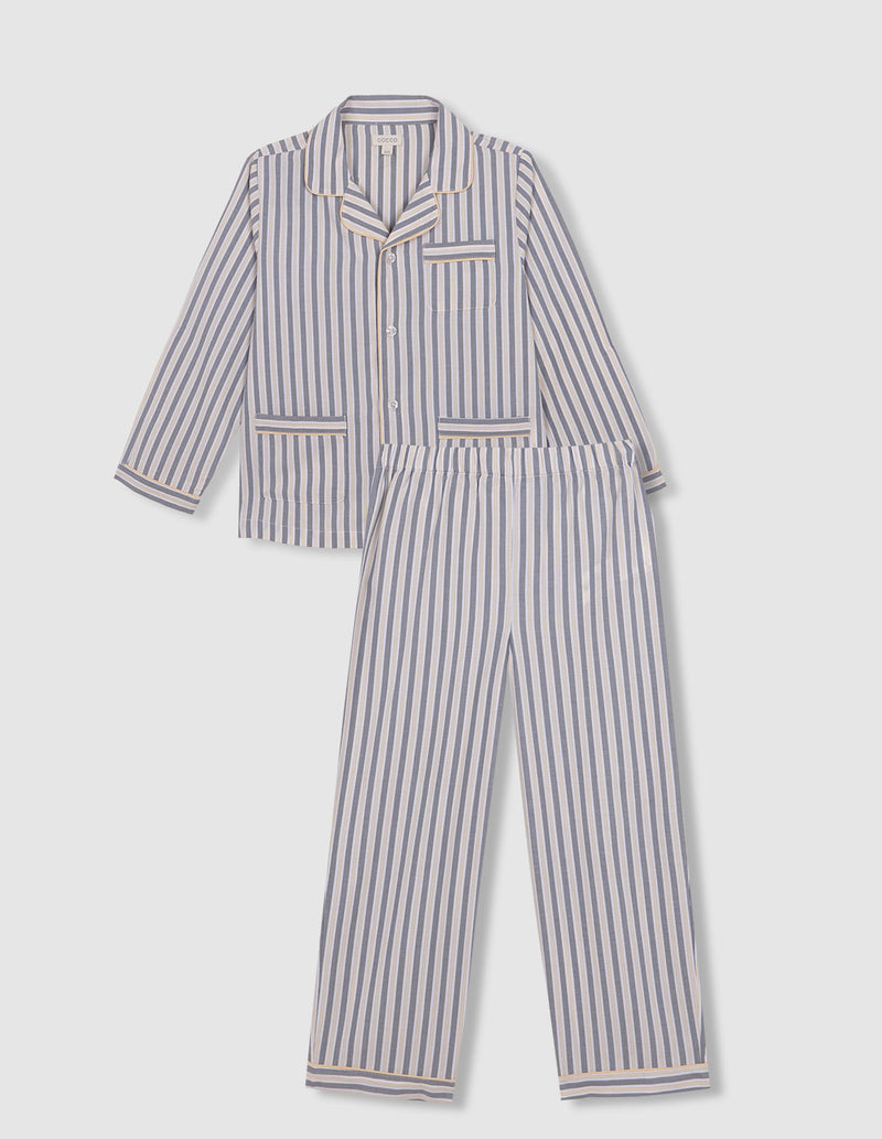 Pijama De Rayas Con Contraste