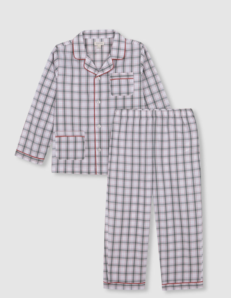Pijama De Cuadros Con Vivo A Contraste