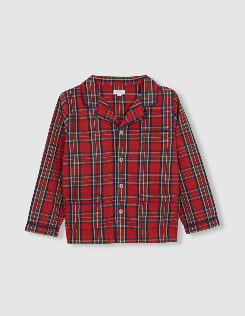 Pijama Navidad De Cuadro Tartan  Con Viv