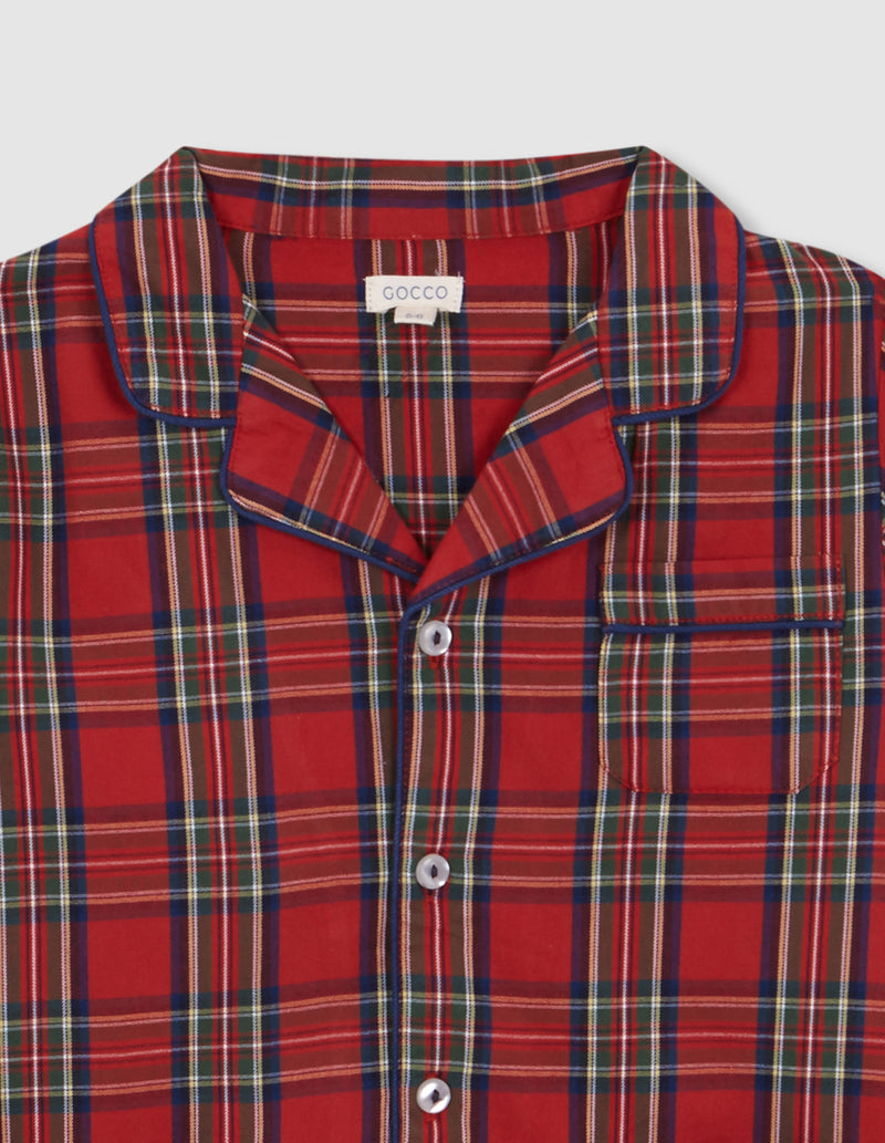 Pijama Navidad De Cuadro Tartan  Con Viv