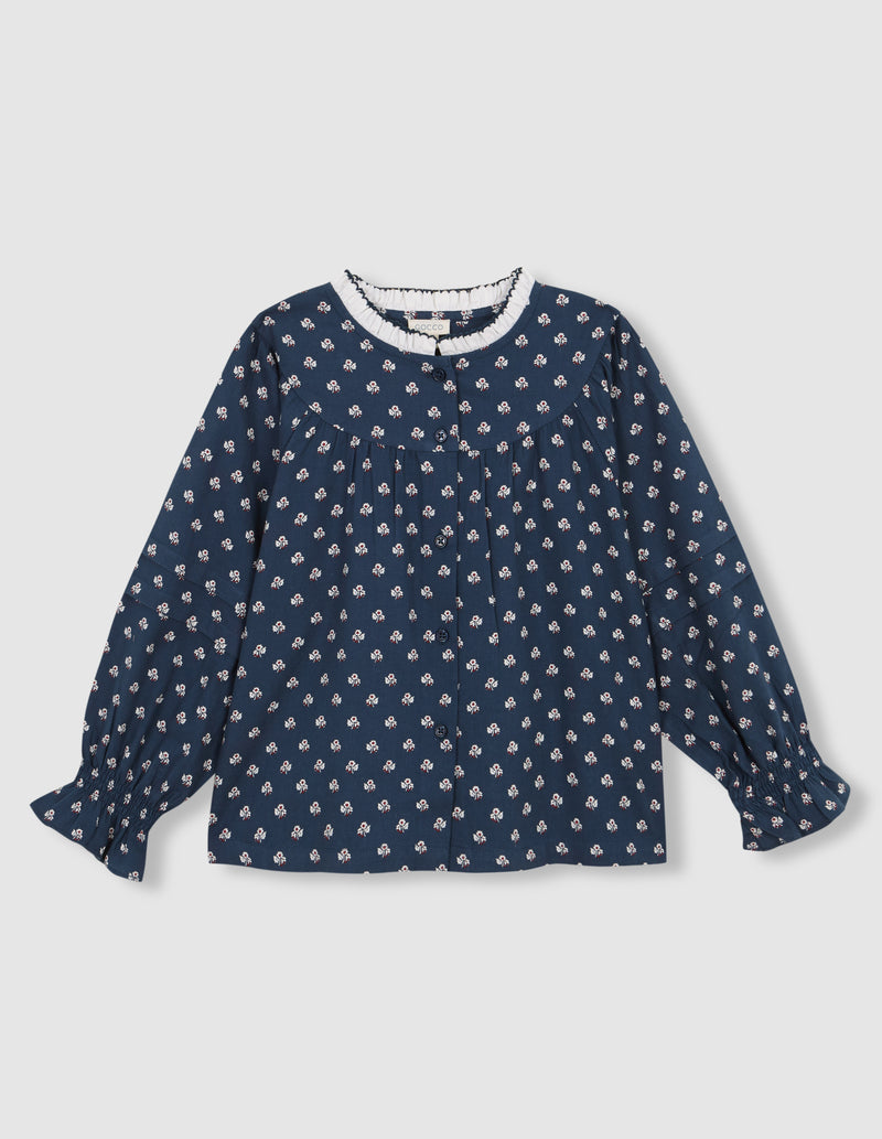 Blusa Manga Larga Estampado Flores