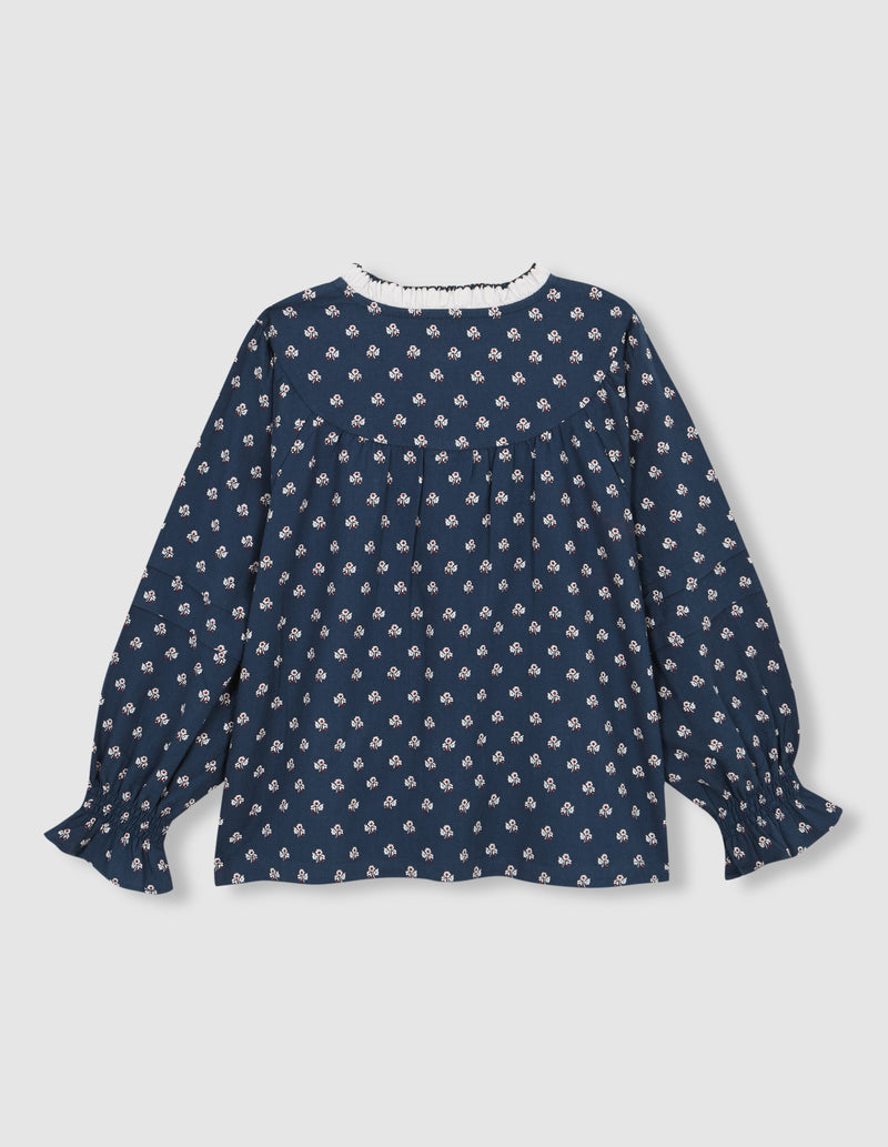 Blusa Manga Larga Estampado Flores