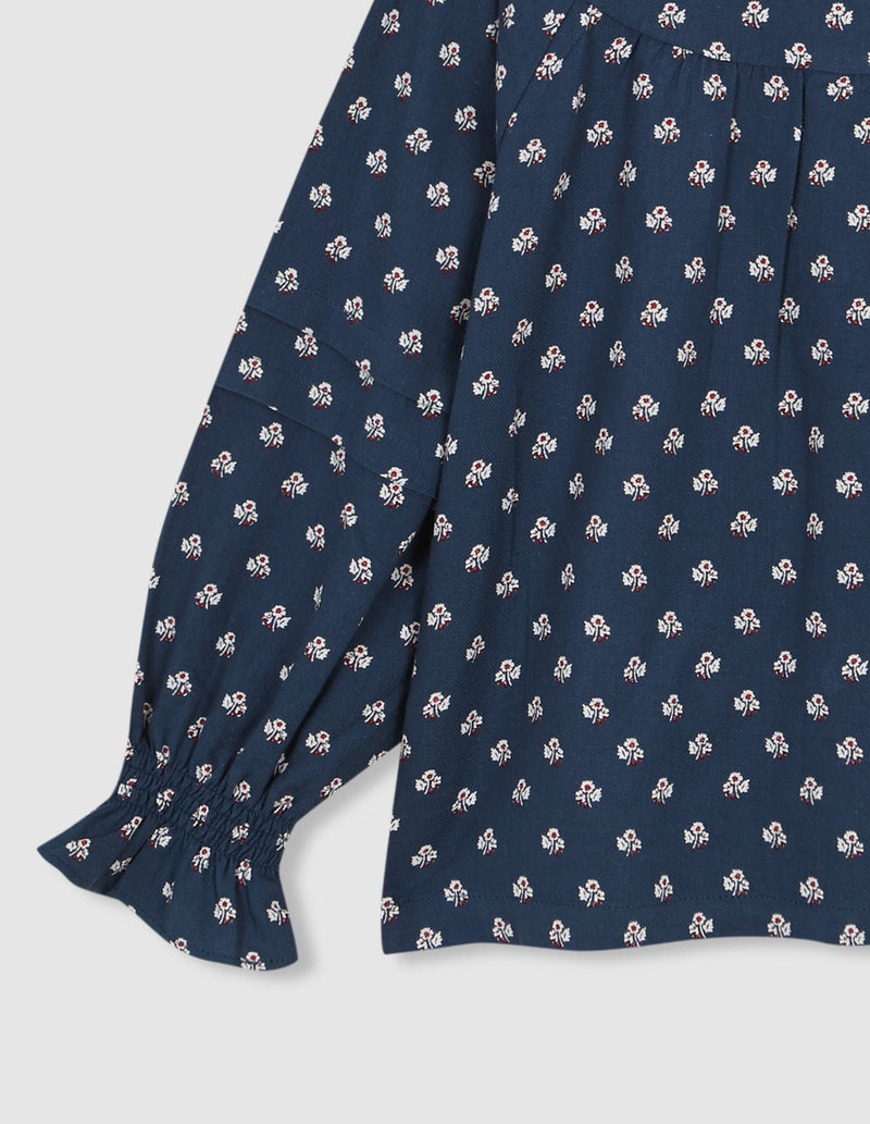 Blusa Manga Larga Estampado Flores