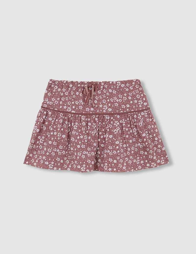 Falda estampada con volante