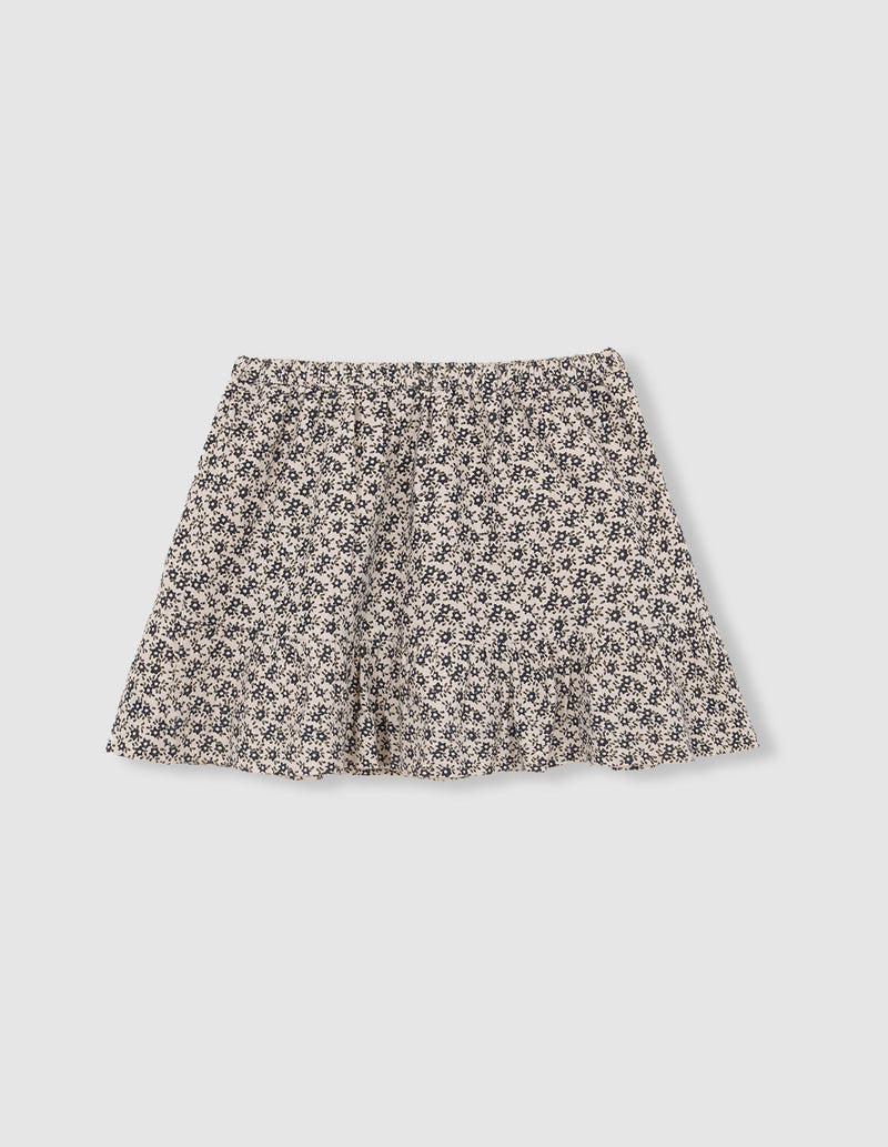 Falda corta florecitas