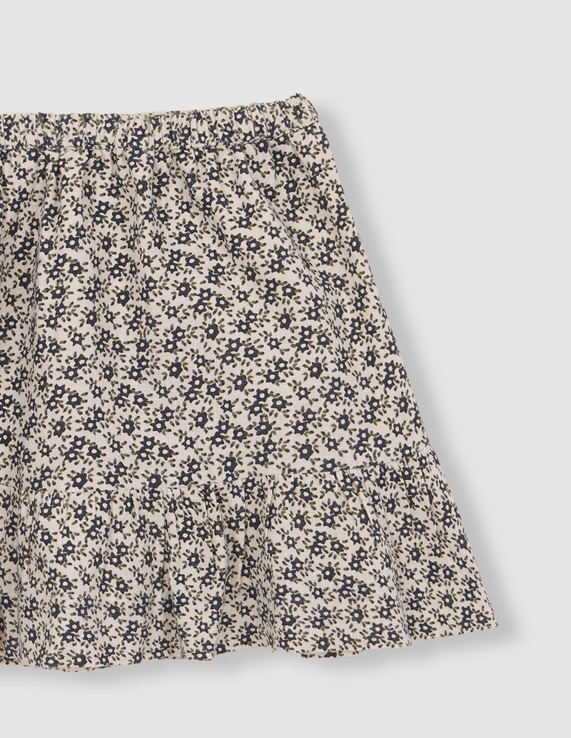Falda corta florecitas