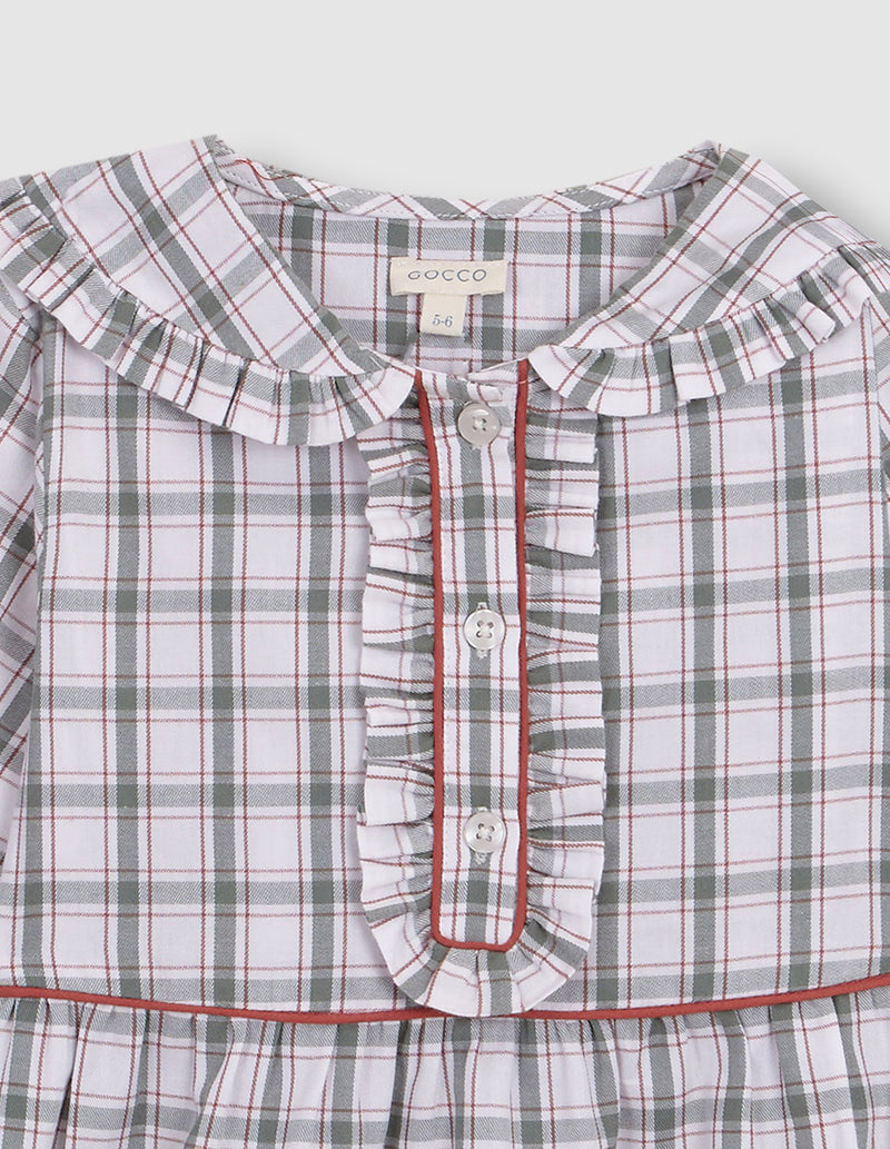 Camisón De Cuadros Con Vivo A Contraste