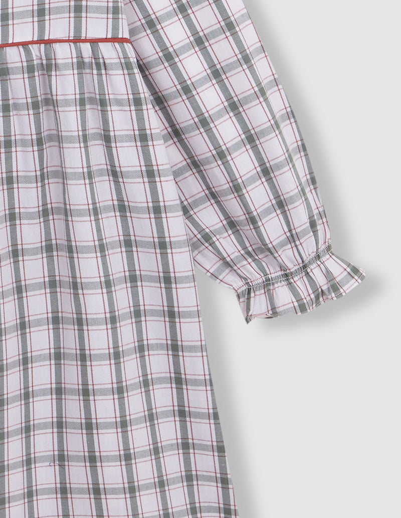 Camisón De Cuadros Con Vivo A Contraste