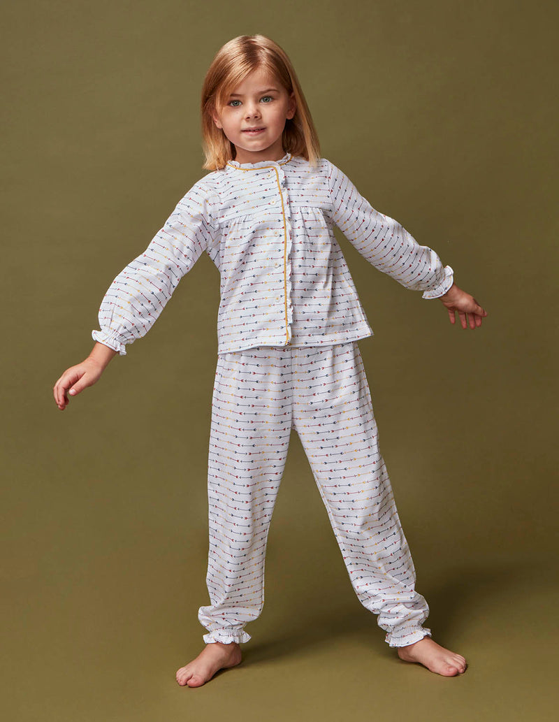 Pijama estampado con vivo a contraste