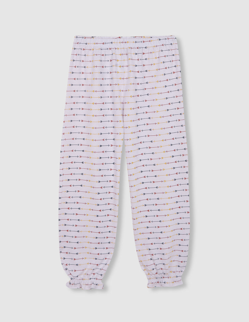 Pijama estampado con vivo a contraste