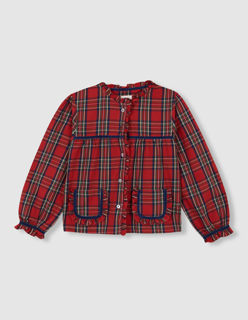 Pijama Navidad De Cuadro Tartan  Con Viv