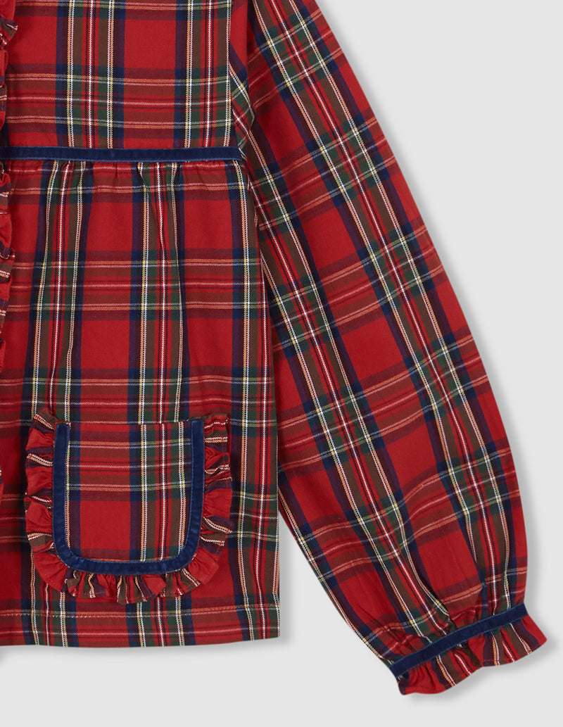 Pijama Navidad De Cuadro Tartan  Con Viv