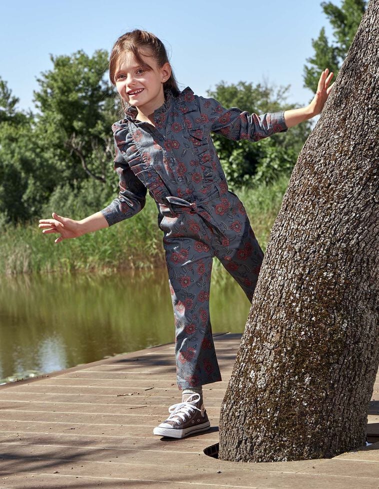 Overol De Twill Estampado