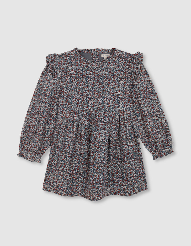 Vestido estampado de flores con volantes