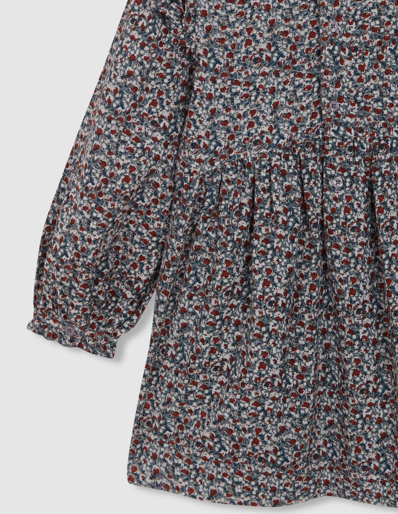 Vestido estampado de flores con volantes