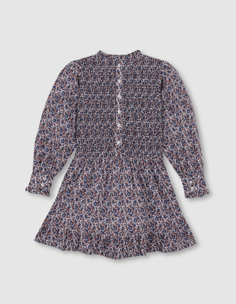 Vestido estampado con openwork