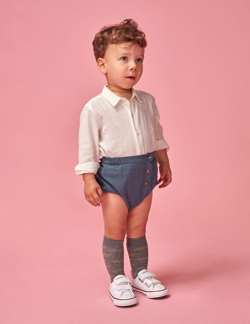 Camisa body cuello pico