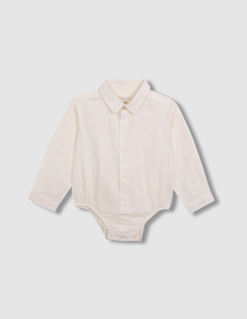 Camisa body cuello pico