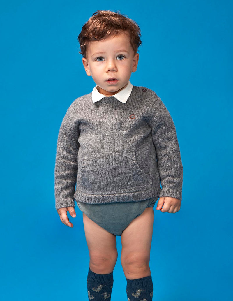 Suéter Media Cremallera