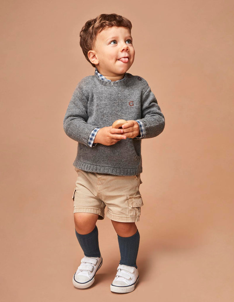 Suéter Media Cremallera