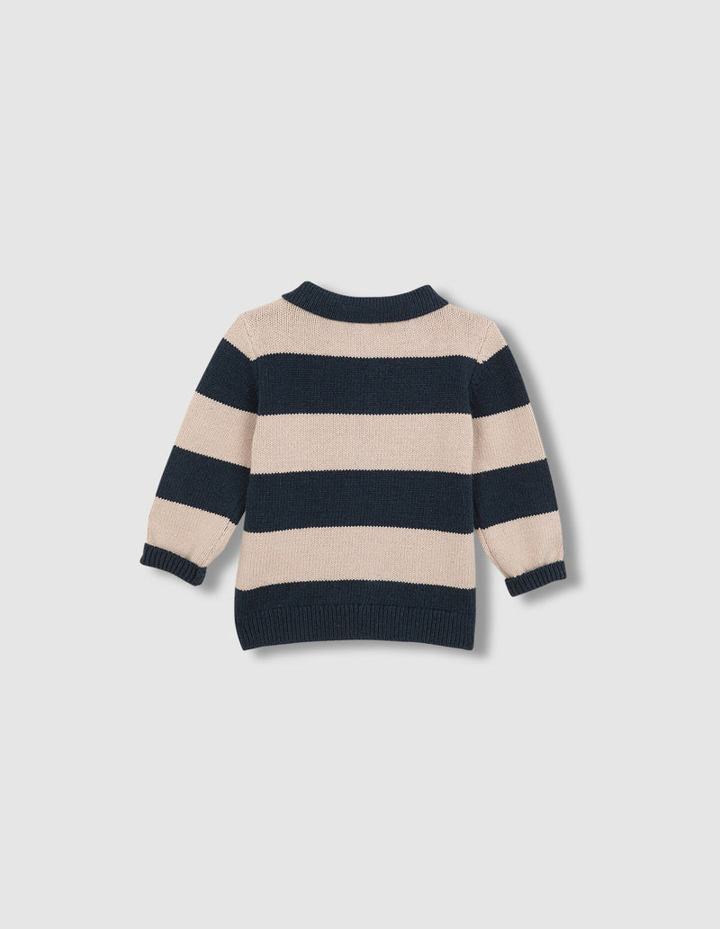 Suéter polo de rayas