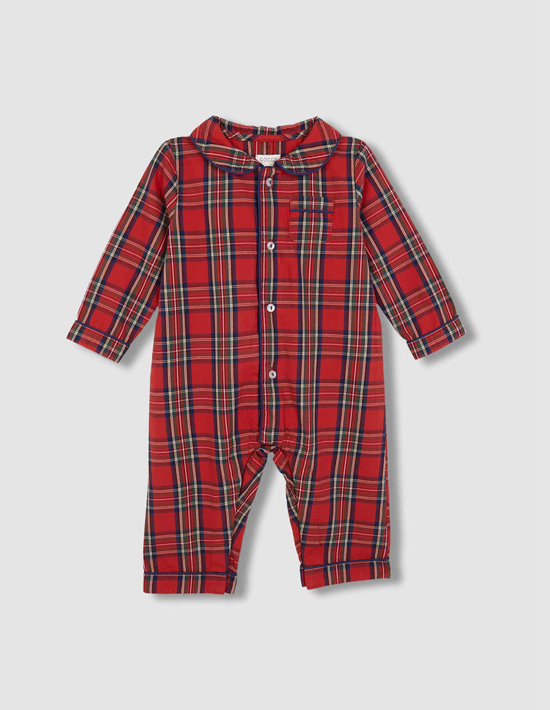 Pijama Navidad De Cuadro Tartan  Con Viv