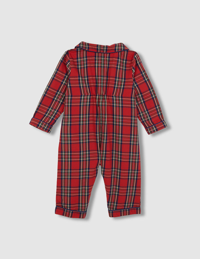 Pijama Navidad De Cuadro Tartan  Con Viv