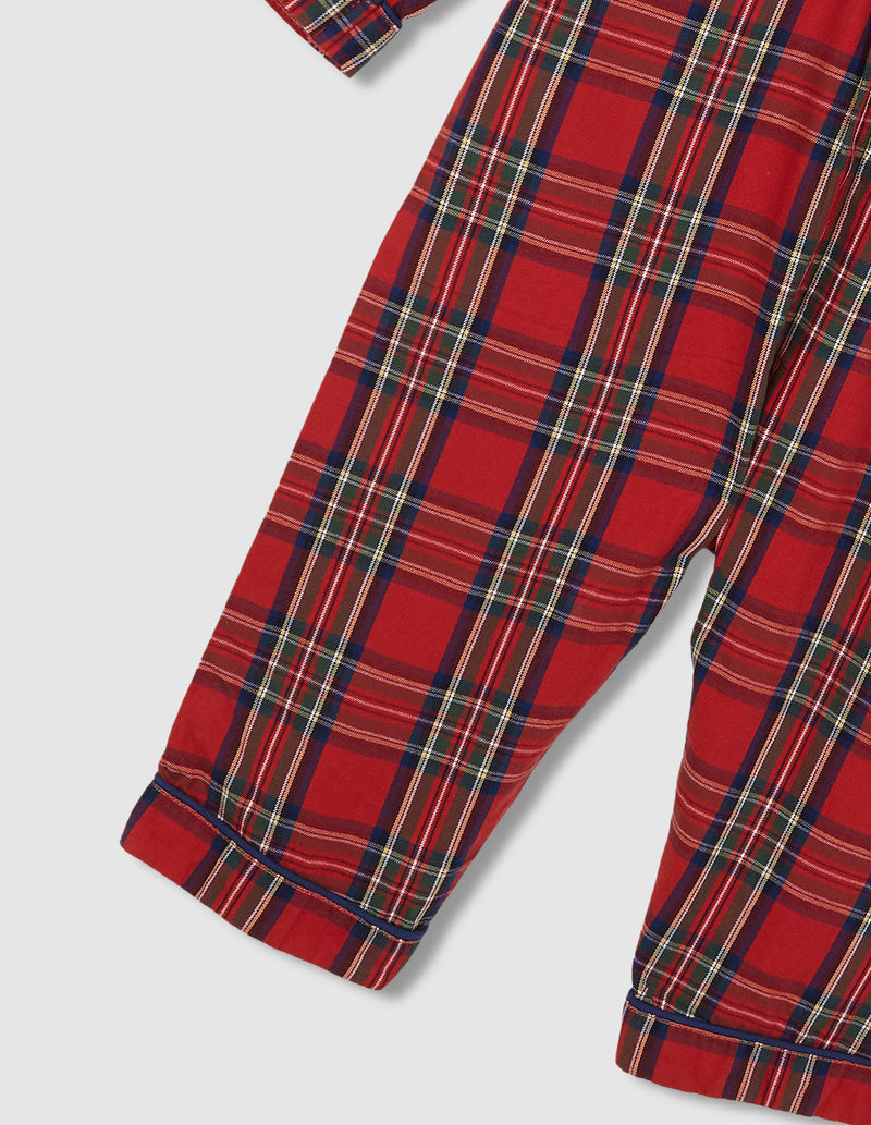 Pijama Navidad De Cuadro Tartan  Con Viv