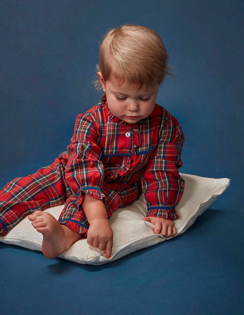 Pijama Navidad De Cuadro Tartan  Con Viv