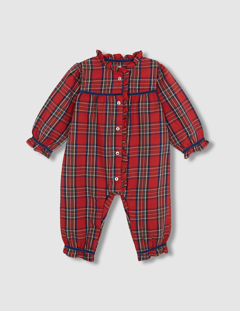 Pijama Navidad De Cuadro Tartan  Con Viv