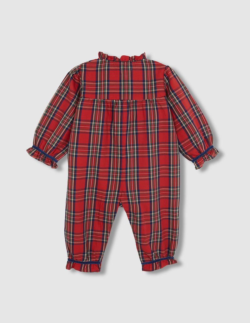 Pijama Navidad De Cuadro Tartan  Con Viv