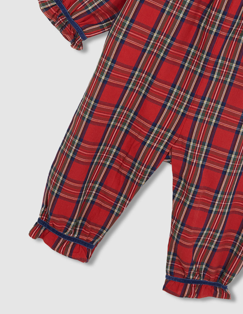 Pijama Navidad De Cuadro Tartan  Con Viv