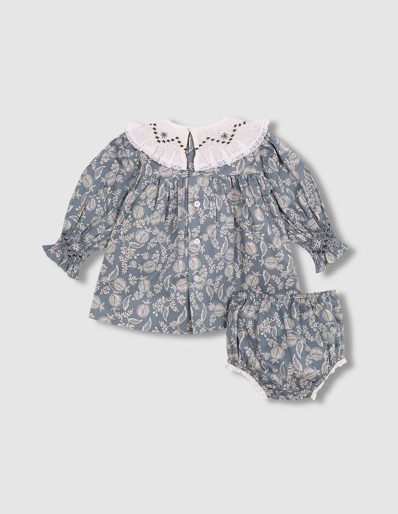 Vestido Cuello Nido De Abeja