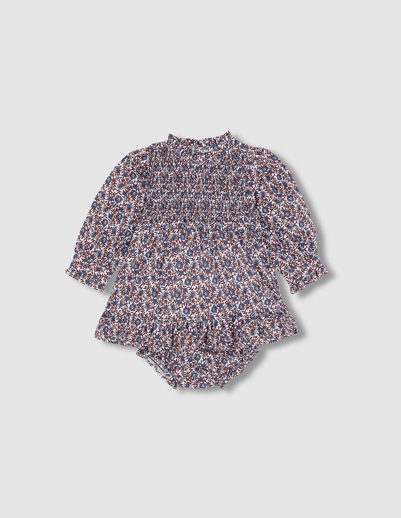 Vestido estampado con openwork