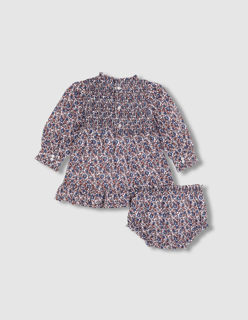 Vestido estampado con openwork