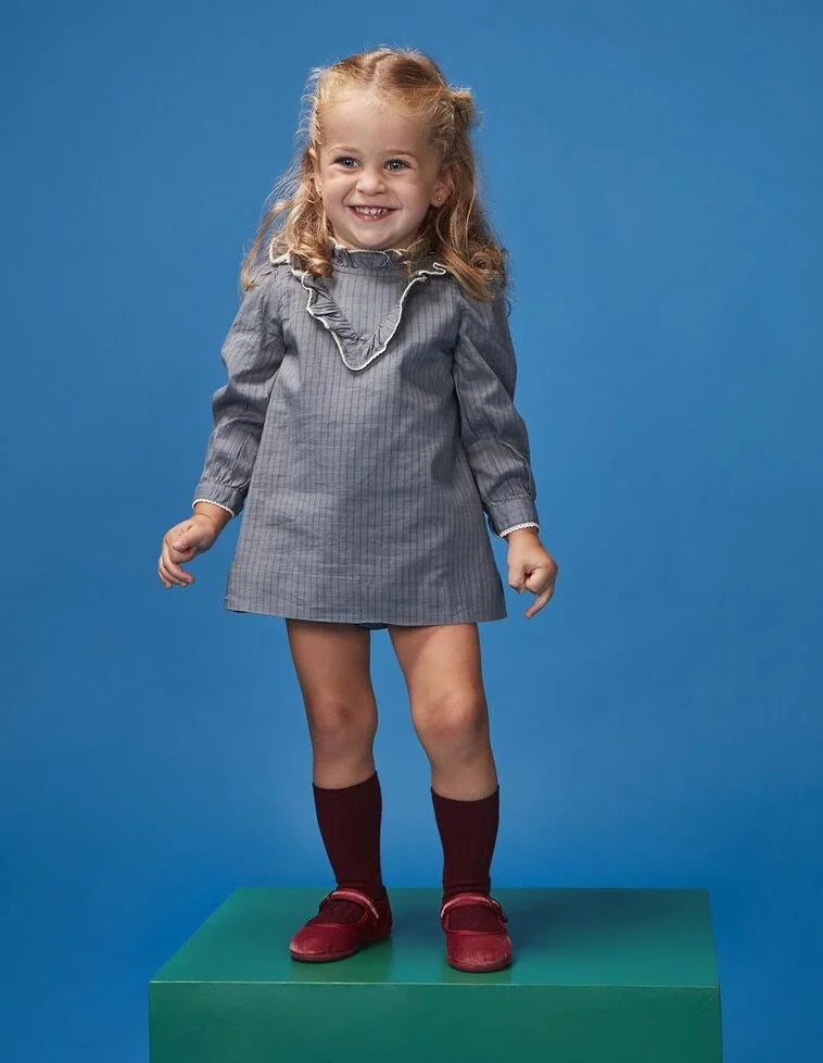 Vestido con contraste