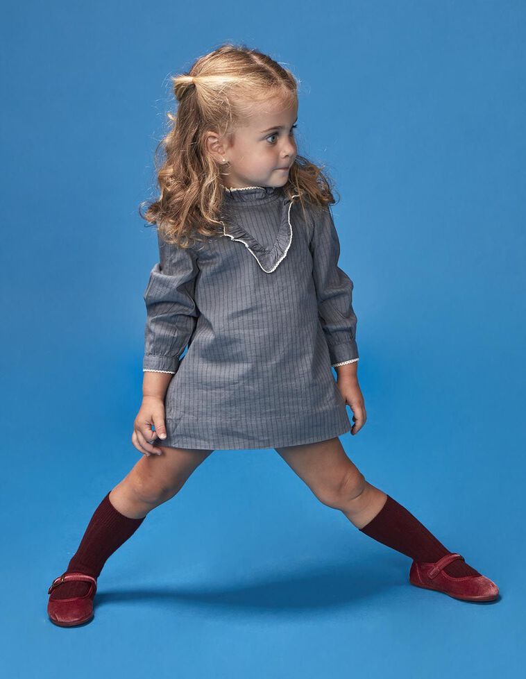 Vestido con contraste